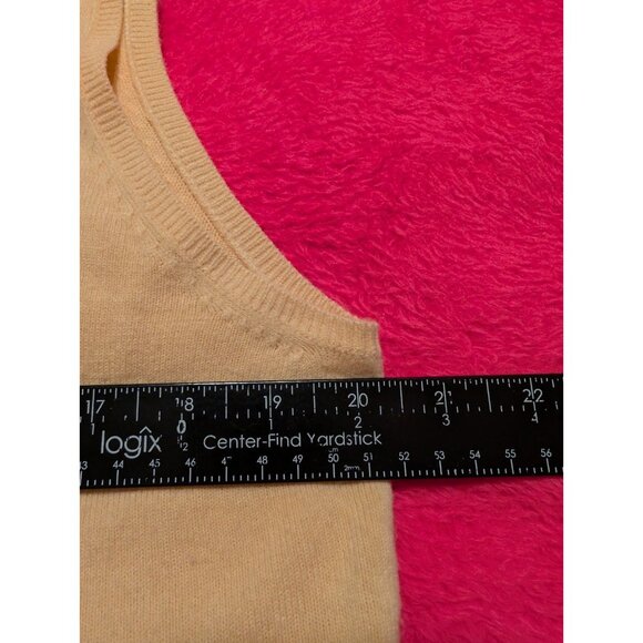 Nine & Company XL Sleeveless Knit Sweater Tank Top Peach Floral Y2K - Picture 6 of 7